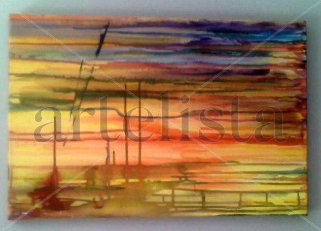 Barcos y Tormentas Oil Canvas Landscaping