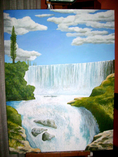 Catarata Oil Canvas Landscaping