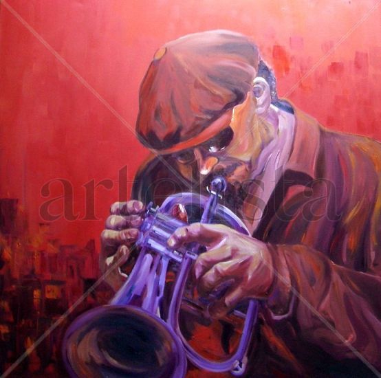 Jazz Oil Canvas Figure Painting