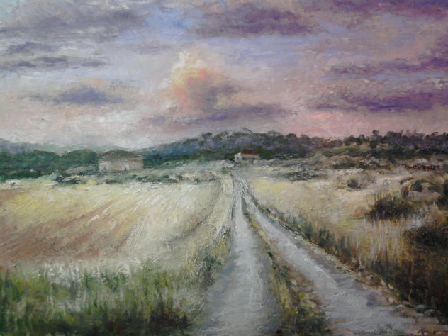 atardecer en el camino
