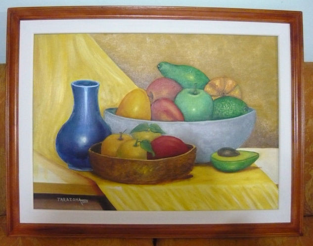 JARRÓN AZUL Oil Canvas Still Life Paintings