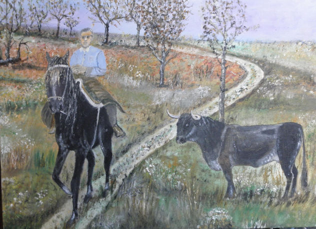 TORERO CUIDANDO DEL GANADO