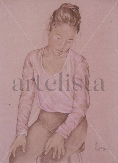 Figura Pastel Canvas Figure Painting