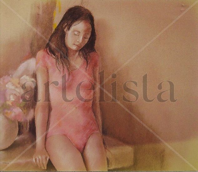 Figura Pastel Paper Figure Painting