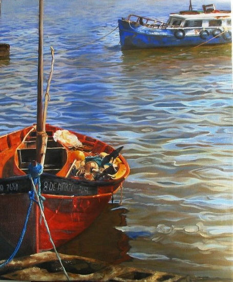 8 de Marzo Oil Canvas Marine Painting