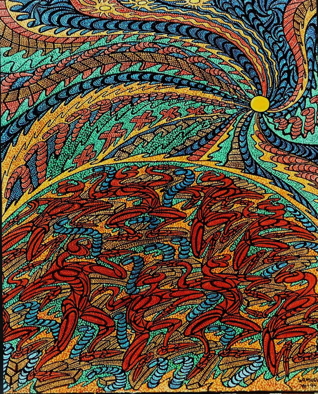 daimon dancing on rainbow