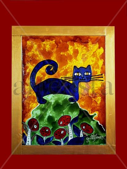 Felino Abstracto Acrylic Panel Animals