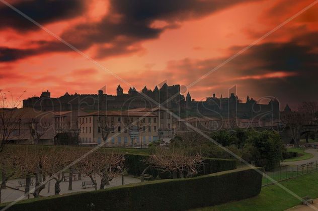 Atardecer en Carcassonne