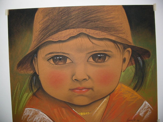 MARIA DE LOS ANDES Pastel Card Portrait