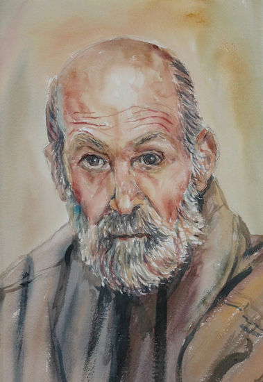 Pescador. Watercolour Card Portrait