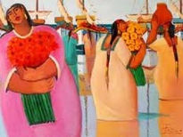 Mujeres en la bahia