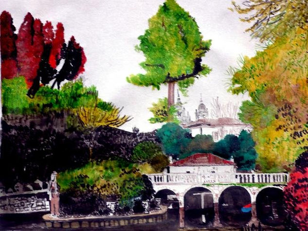 Pazo de Oca Tinta Papel Paisaje