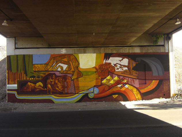 Mural contra la minería a cielo abierto