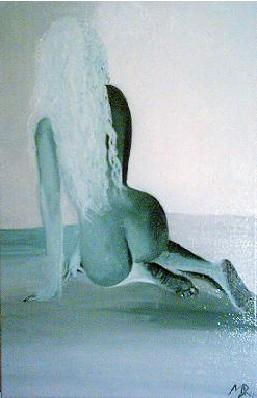 En negativo Oil Canvas Nude Paintings