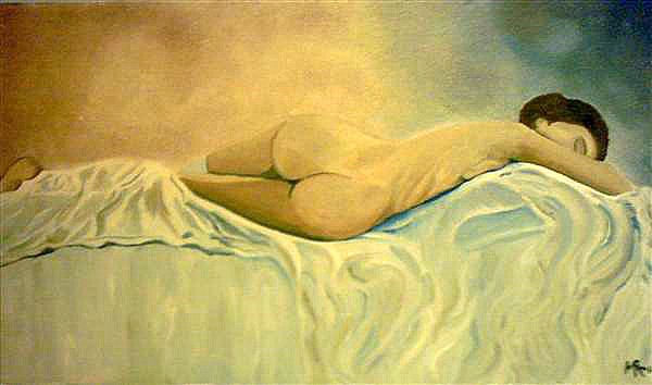 En soledad Óleo Lienzo Desnudos