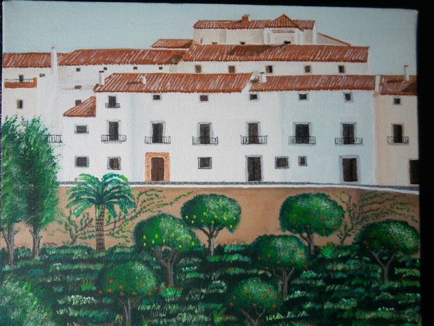 Callejon de la Iglesia Acrylic Canvas Landscaping