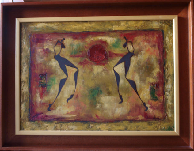 Danza africana Oil Canvas Landscaping