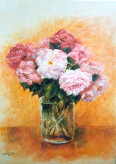 ROSAS ROSAS Oil Canvas Floral Painting