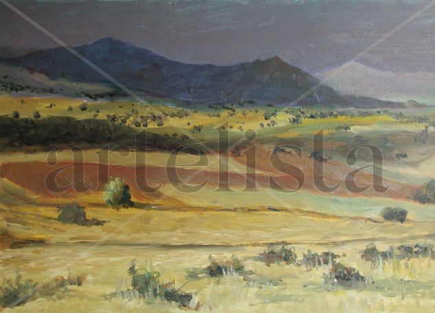 "Verano en La RIoja" Óleo Lienzo Paisaje