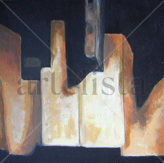 PIANISTA FURIOSO IV Mixed media Panel Still Life Paintings