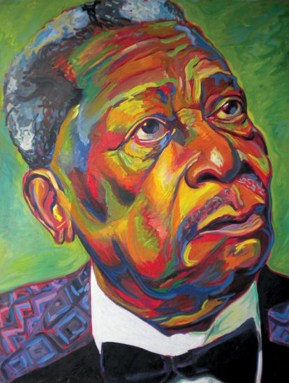 BB King Oil Canvas Portrait