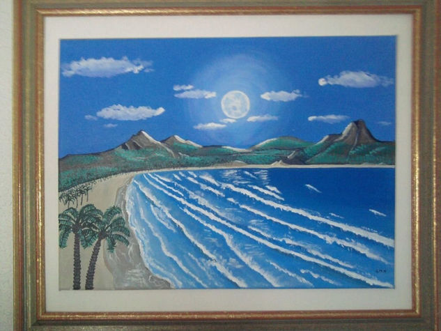 Luna llena Oil Canvas Landscaping