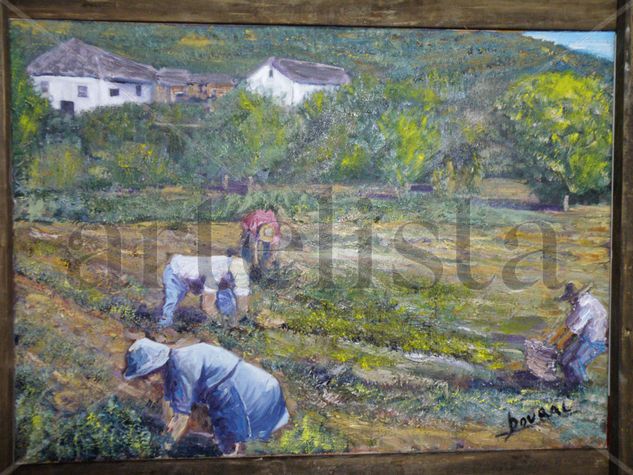 Labrando la Tierra en Requejo Oil Canvas Landscaping