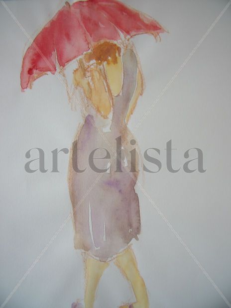 Figura com sombrinha