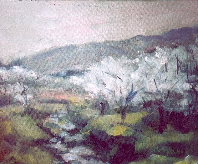 CEREZOS EN FLOR Oil Canvas Landscaping