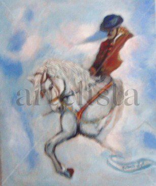 Entre nubes y algodones Oil Canvas Animals