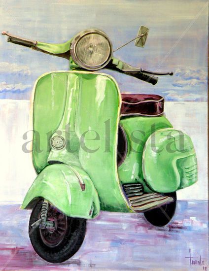 VESPA Oil Canvas Landscaping