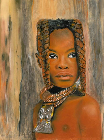 himba Pastel Paper Portrait