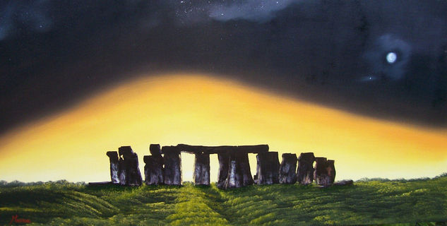 Solsticio en STONEHENGE Oil Canvas Landscaping