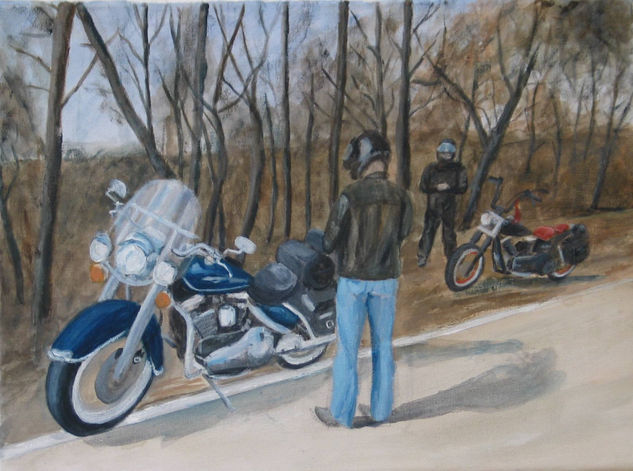 On the road Oil Canvas Others