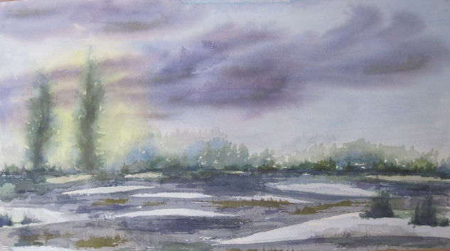 amanecer bajo cero Watercolour Paper Landscaping