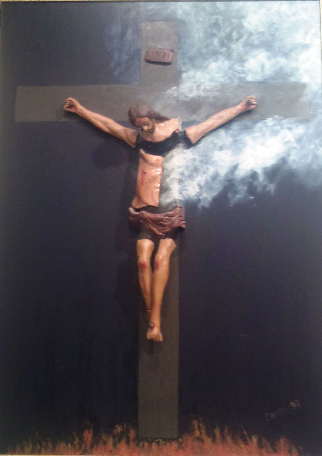 Cristo difuminándose hacia los Cielos
