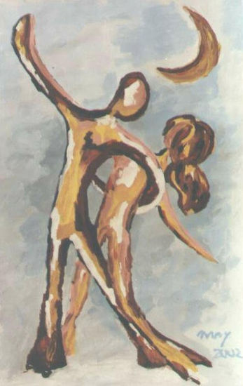 Pareja bailando Oil Canvas Figure Painting