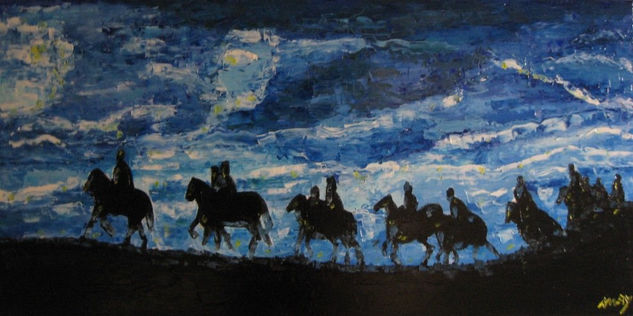 Caballos Oil Canvas Animals