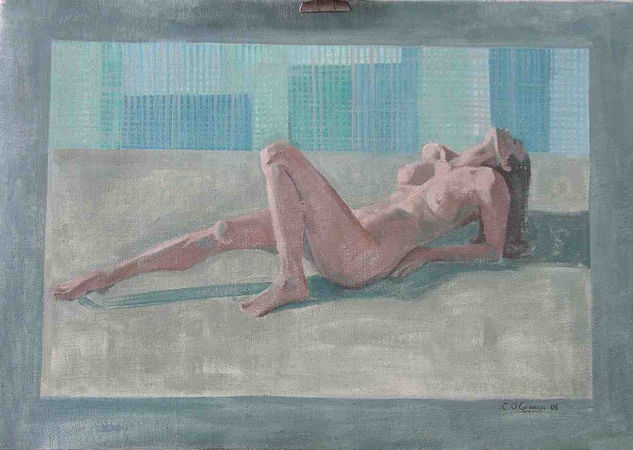 Desnudo con trama, Camila O'Gorman Oil Canvas Nude Paintings