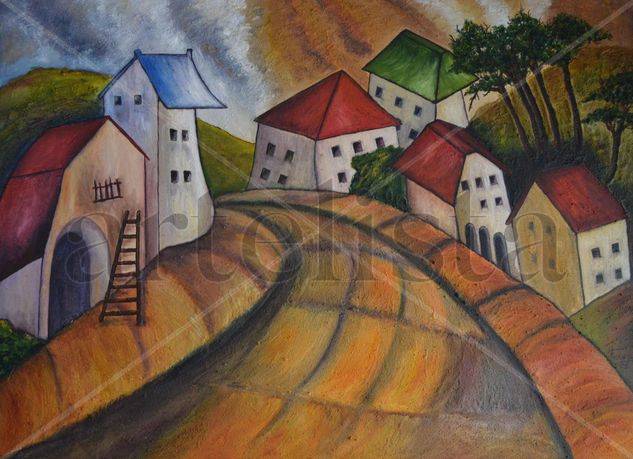 Camino Ondulante Acrylic Canvas Landscaping