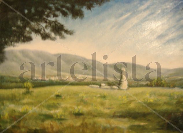 monumento al guarda forestal Oil Canvas Landscaping