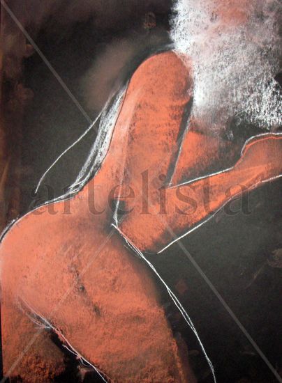 takashi hija Pastel Paper Nude Paintings