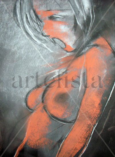 ESPLOSION Pastel Paper Figure Painting