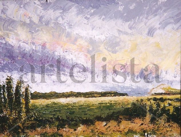 Vista del Paraná Oil Canvas Landscaping