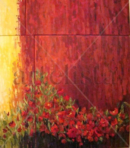 SIN TITULO Oil Canvas Floral Painting