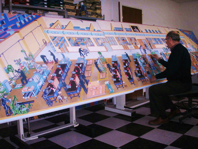 Triptico de Manufacturas Metalicas Madrileñas Mixed media Panel Others