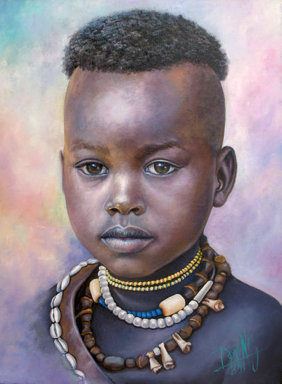 Niño de raza negra 33 Oil Canvas Portrait