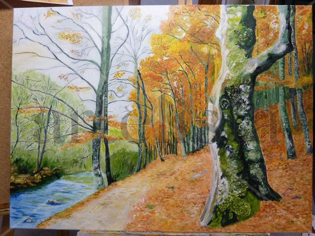 Hayedo en Madrid Oil Canvas Landscaping