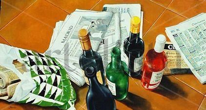 botellas y periodicos