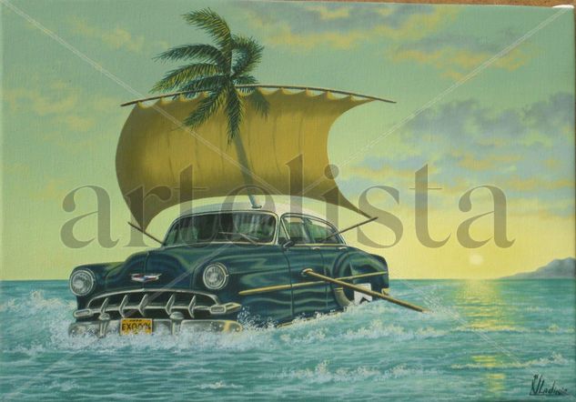 ´´el regreso´´ Oil Canvas Marine Painting